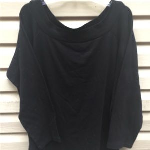 Jones New York Black Scoop Neck Long Sleeve Top